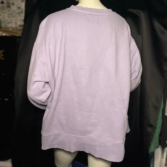 TNA COZYAF Fleece Lavender Crewneck Sweatshirt - Picture 4 of 5